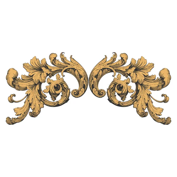 Dekoratives Barockes Ornamentelement Vektorillustration — Stockvektor