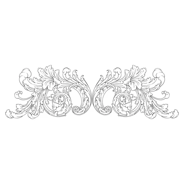 Dekoratives Barockes Ornamentelement Vektorillustration — Stockvektor