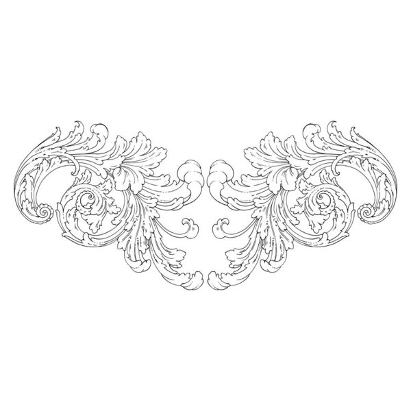 Декоративный элемент барокко, векторная иллюстрация