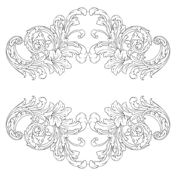 Декоративный элемент барокко, векторная иллюстрация