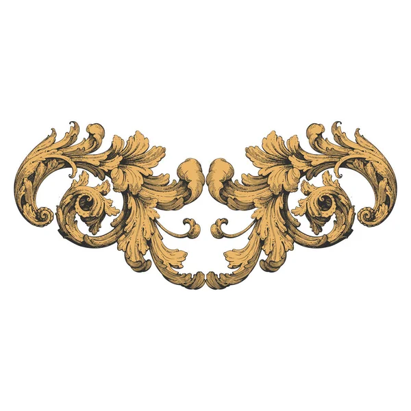 装飾的なバロック様式の装飾要素 ベクトルイラスト — ストックベクタ