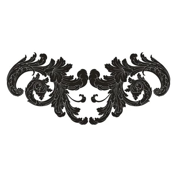 Dekoracyjny Element Dekoracyjny Barokowy Ilustracja Wektorowa — Wektor stockowy
