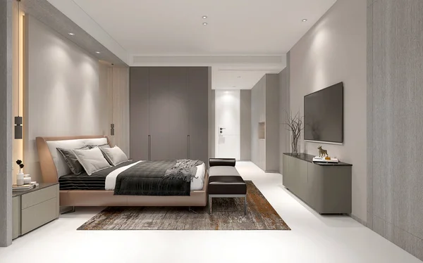 Rendering Della Camera Albergo — Foto Stock