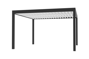 Bioclimatic pergola hoparlörünün 3d görüntüsü