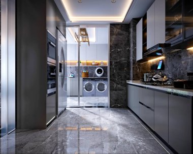 3D mutfak ve tezgah çubuğu