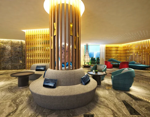 Girişteki lobinin 3D görüntüsü