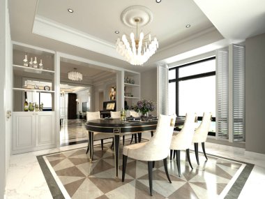 Lüks ev iç 3d render