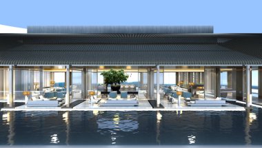 Lüks ev iç 3d render