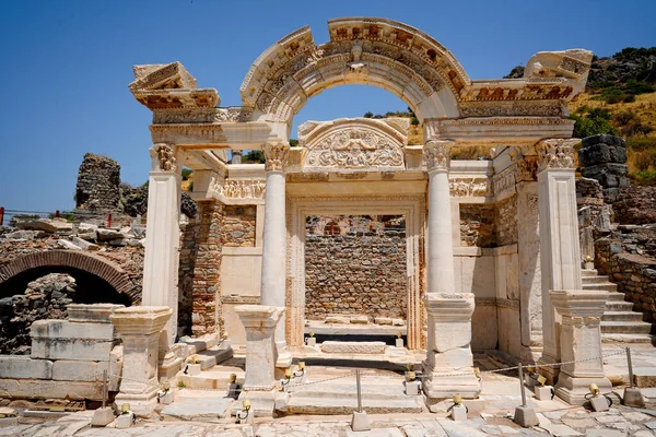 Ephesus Αρχαία Ερειπωμένη Ρωμαϊκή Πόλη Στο Selcuk Επαρχία Σμύρνης Τουρκία — Φωτογραφία Αρχείου