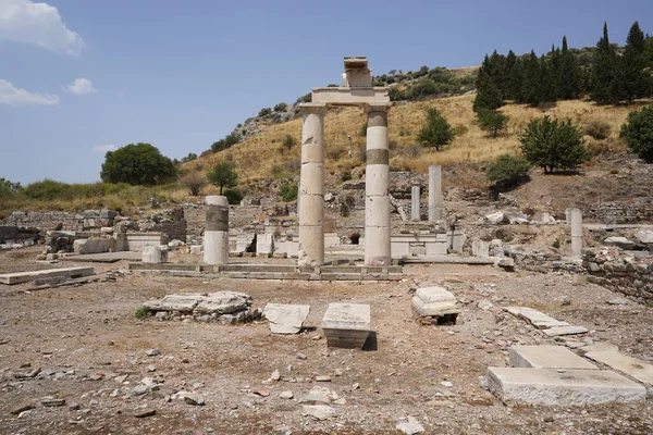 Ephesus Αρχαία Ερειπωμένη Ρωμαϊκή Πόλη Στο Selcuk Επαρχία Σμύρνης Τουρκία — Φωτογραφία Αρχείου