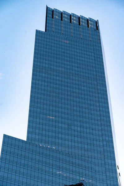 Skyscrapers View Cloudy Sky Manhattan — Fotografia de Stock