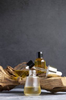 Aromaterapi için gerekli yağlar, ekolojik doğal kozmetik konsepti