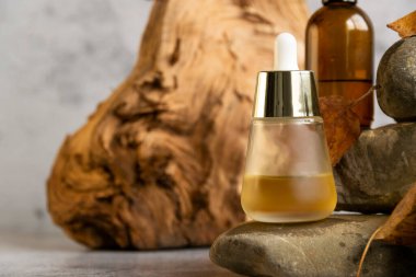 Aromaterapi için gerekli yağlar, ekolojik doğal kozmetik konsepti