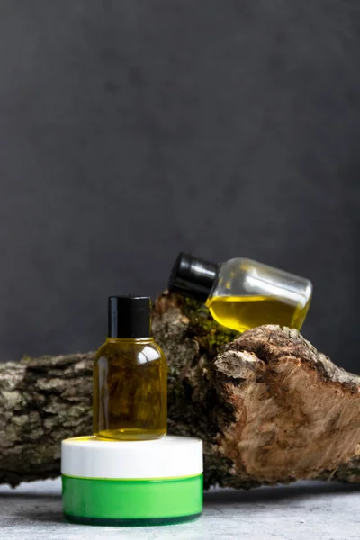 Olejki Eteryczne Aromaterapii Koncepcja Ekologicznych Kosmetyków Naturalnych — Zdjęcie stockowe