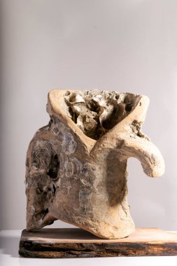 Antika seramik vazo parçası, tarihi kil çömlek.