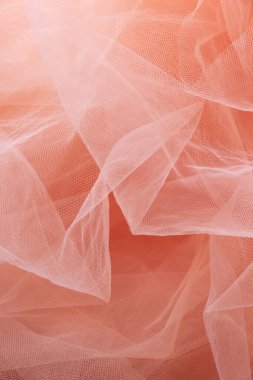 Pembe tül malzeme arka plan, pastel renkler, romantik ve narin kumaşlar.