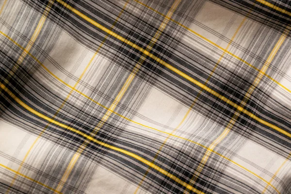 Classic Geometric Tweed Fabric Gray Yellow — Stock fotografie