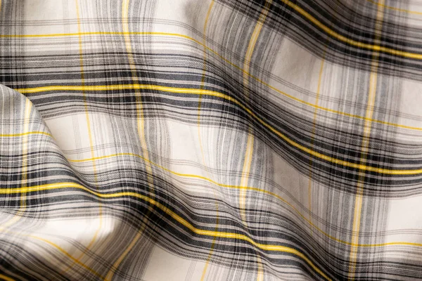 Classic Geometric Tweed Fabric Gray Yellow — Stock fotografie