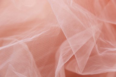 Pembe tül malzeme arka plan, pastel renkler, romantik ve narin kumaşlar.