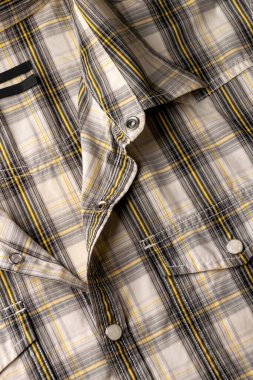 Classic tweed shirt in gray and yellow