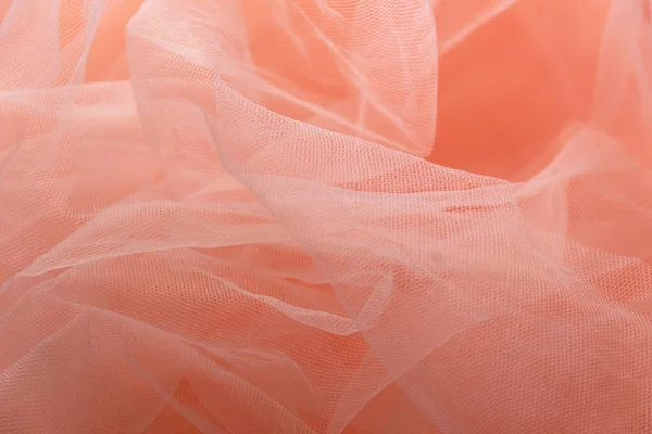 Hintergrund Aus Rosa Tüll Pastellfarben Romantische Und Zarte Drapierungen — Stockfoto