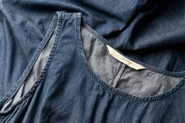 Τζιν Ύφασμα Denim Μπλε Υφαντό Υλικό Μοντέρνο Ύφασμα Μόδας — Φωτογραφία Αρχείου