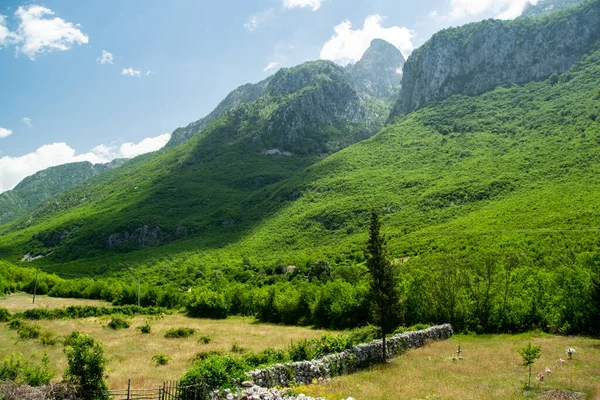 Scenic Nature View Albanian Nature Alpin Environment Background Traveling Concept — Stockfoto