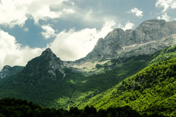 Naturpanorama Der Albanischen Natur Alpine Umwelt Hintergrund Reisekonzept — Stockfoto