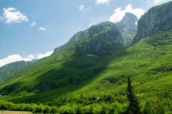 Vista Panorâmica Natureza Albânia Alpin Ambiente Fundo Conceito Viagem — Fotografia de Stock