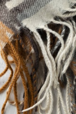 Modaya uygun yünlü kumaş, sıcak modern tekstil yakın görünüm.