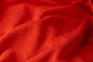 Dalgalı kırmızı kumaş, tekstil görüntüsünü düzenle