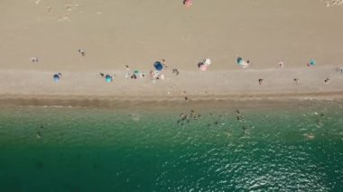 Konyaalti plajındaki hava manzarası, Antalya, Türkiye