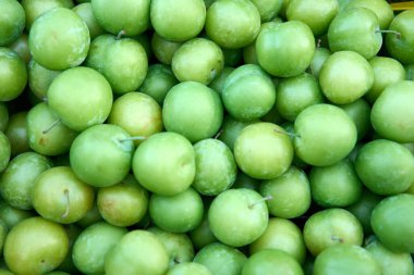 Yeşil Elma Arkaplanı, sığ alan derinliği. Yüksek kalite fotoğraf