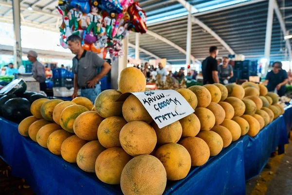 Antalya Turkey September 2022 People Local Traditional Market Konyaalti Liman — 图库照片