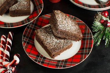 Çilek ile Noel tatlı yakın çekim