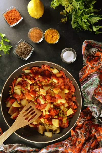 Pav Bhaji Instruction Photos — Stockfoto