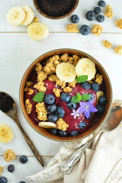 Acai Bowl Blueberries — Stock Photo, Image