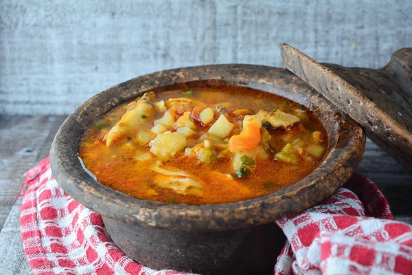 Primo Piano Delizioso Gulasch Ciotola — Foto Stock