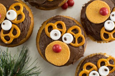 Lezzetli kek geyiklerinin yakın plan çekimi.