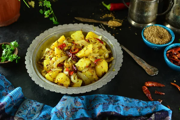 Pyszne Aloo Masala Przepis — Zdjęcie stockowe