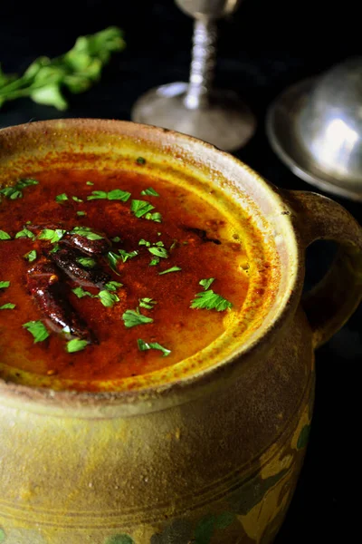 Domates Çorbası Yakın Çekim — Stok fotoğraf