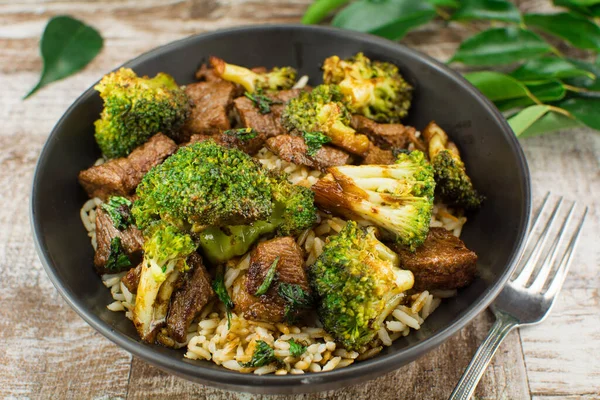 close-up shot of delicious Beef and Broccoli