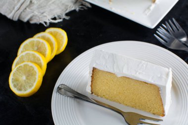 Lezzetli limonlu pasta kapağı.