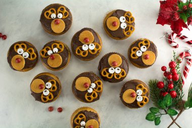 Lezzetli kek geyiklerinin yakın plan çekimi.