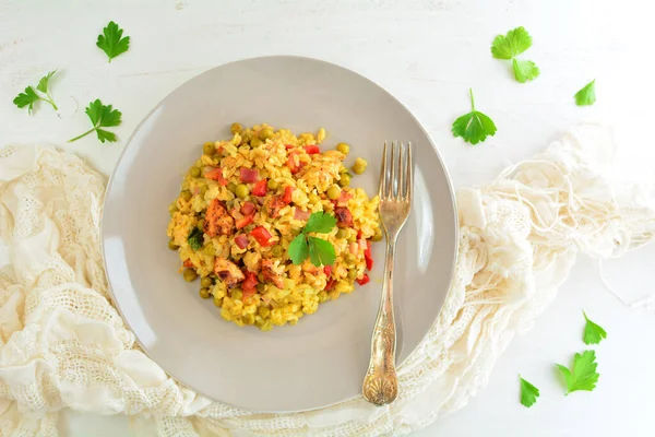 Chicken Risotto Vegetables — Stock Photo, Image