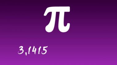 Pi sayısı menekşe modayı arka planında elle yazıldı