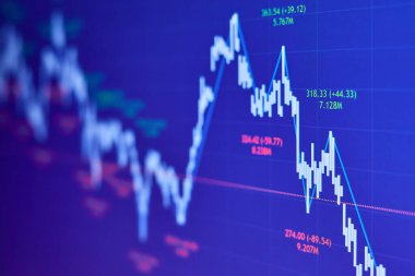 Mavi Arkaplan Borsası Çizelgesi