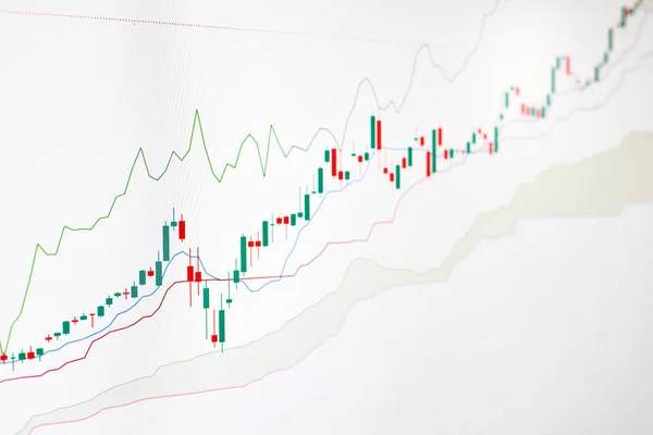 Beyaz arka planda yükselen borsa grafiği