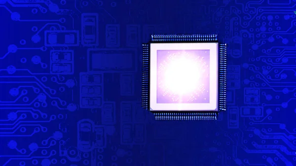 Computer Chip Printed Circuit Board — Stock Photo, Image