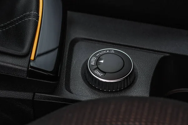 Botão Seletor Direção Alavanca Velocidades Automática Mudança Velocidades Interior Carro — Fotografia de Stock
